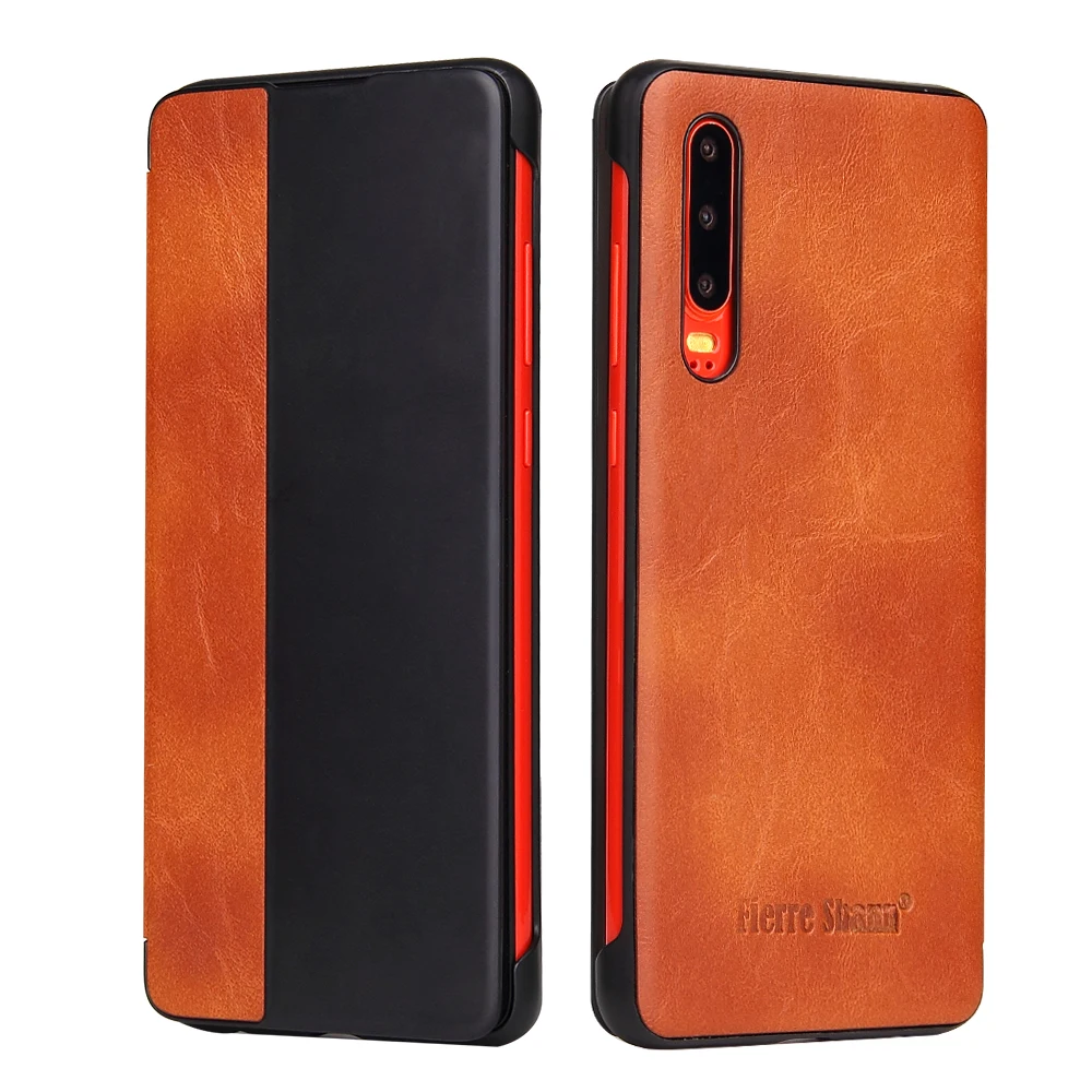 

PU Leather Flip Slim Fit Magnetic Case for Huawei  Case, Black, brown, red