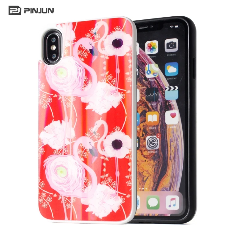 

Fashion coloured drawing acrylic 2 in 1 hybrid back cover case for iphone xs max