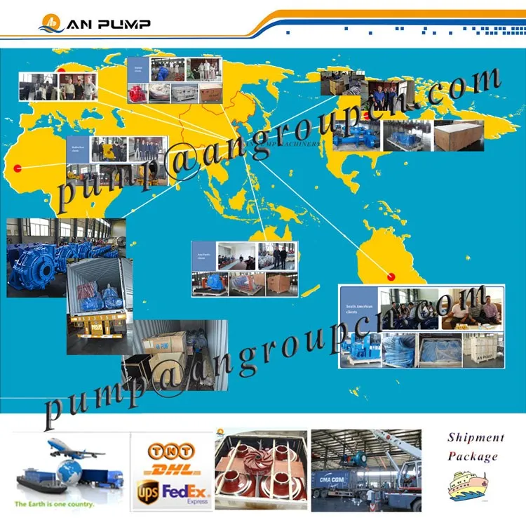 AMR type of centrifgual rubber lined slurry pump shipment