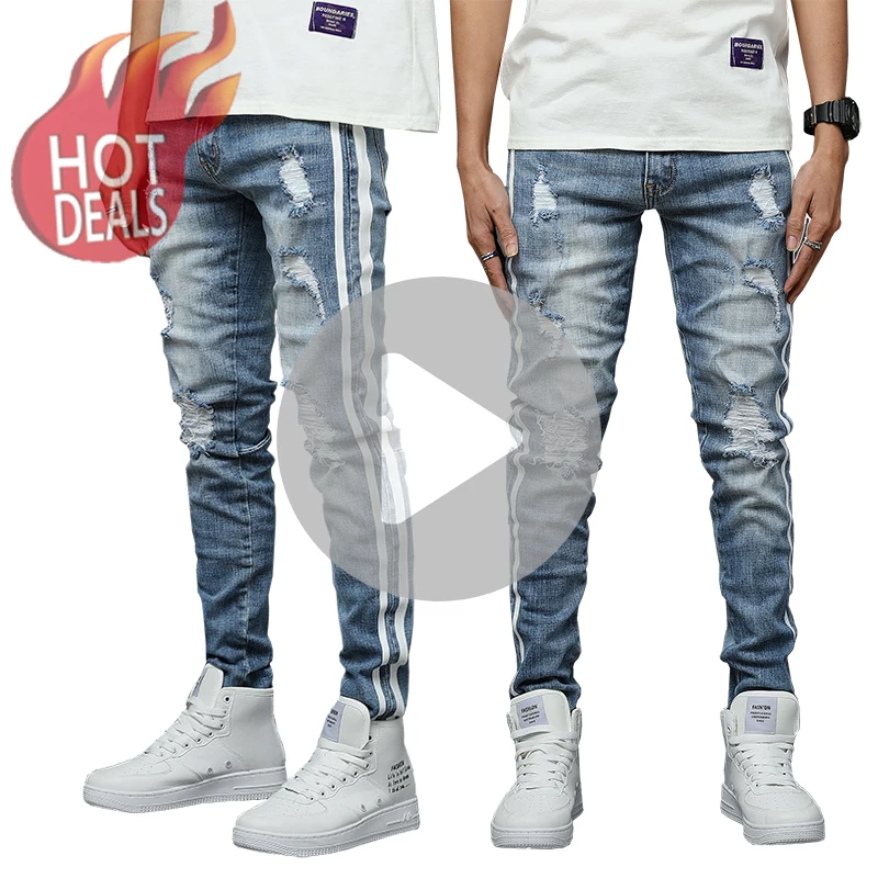 

S193 New Fashion Cheap Price Men Pants Jean Wholesale In China, Light blue