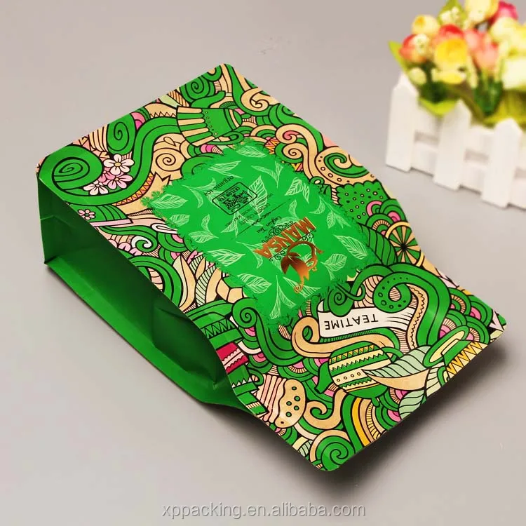 Custom Printing Eco Friendly Sri Lanka Tea Stand Up Reaealable Zipper