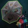 neon glowing colorful el wire umbrella,solar neon umbrella