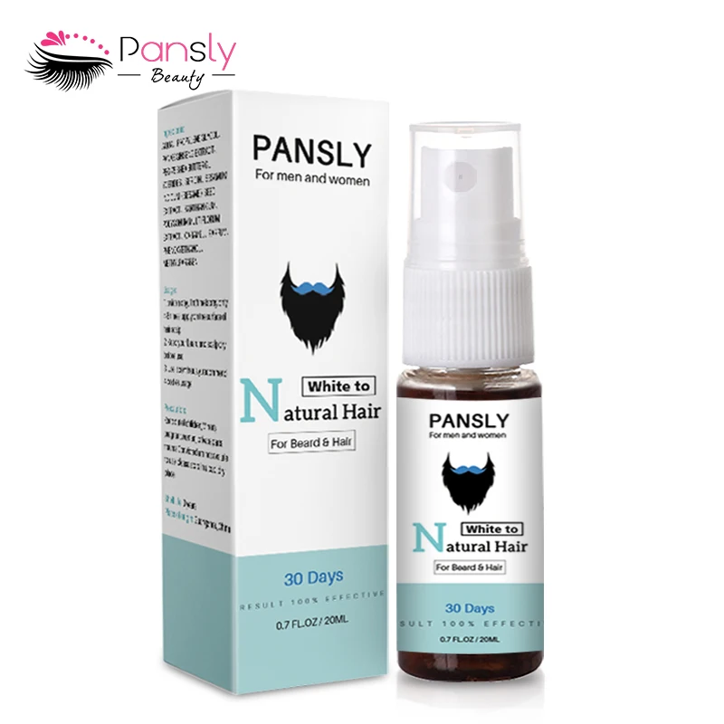 

PANSLY Restore White Gray Beard & Hair To Natural Hair Color Spray for Men and Women Herbal Cure White Hair Care Tonic