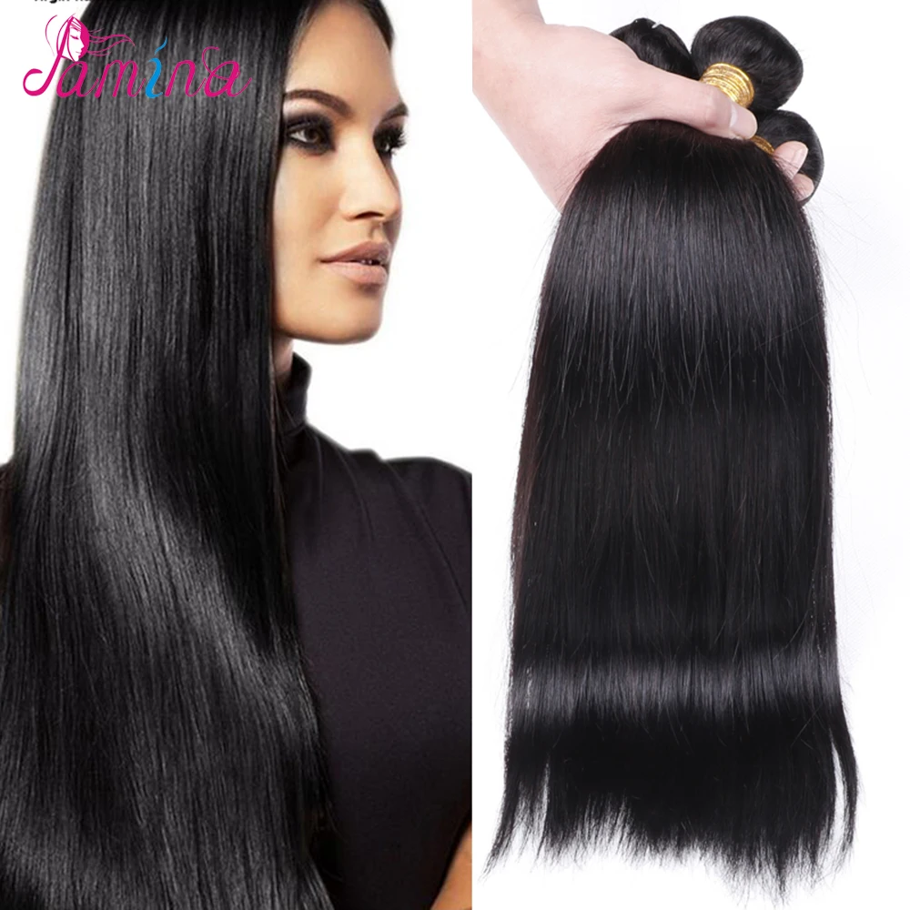 

Manufactory Wholesale Raw Virgin Unprocessed Human Hair Peruvian Straight Hair Natural Color Hair Weave 4 Pieces