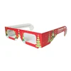 Paper 3d Glasses Cheap Heart/Fireworks/Christmas Tree/Snowman Diffraction Glasses With Custom Logo