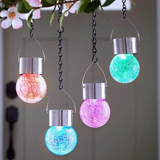 Color Changing Hanging Light Garden Decoration Waterproof Solar Powered