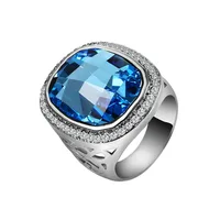 

XR1186 Xuping Fashion Big crystals from Swarovski Sliver color Lover's Jewellery Ring XR1186