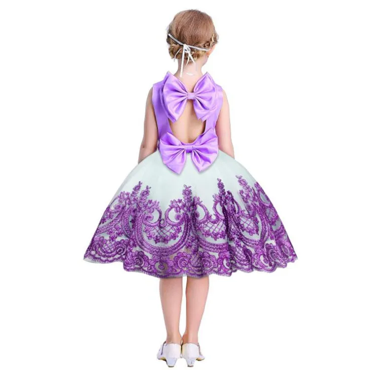 

HYC42 Summer Kids girls flower dress wedding party dress for girls, As the picture show