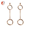 Suppliers Surgical Steel Polygon Eardrop Stud 22K Gold Earring For Women