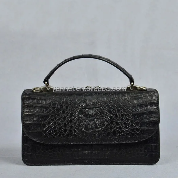 latest fashion crocodile mini crossbody wallet purse ladies genuine leather handbags black