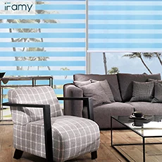 high quality indoor 100% polyester electric zebra blinds wireless remote control motorized blinds