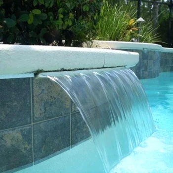 Swimming Pool Waterfall Blade Cascade Stainless Steel Waterfall ...