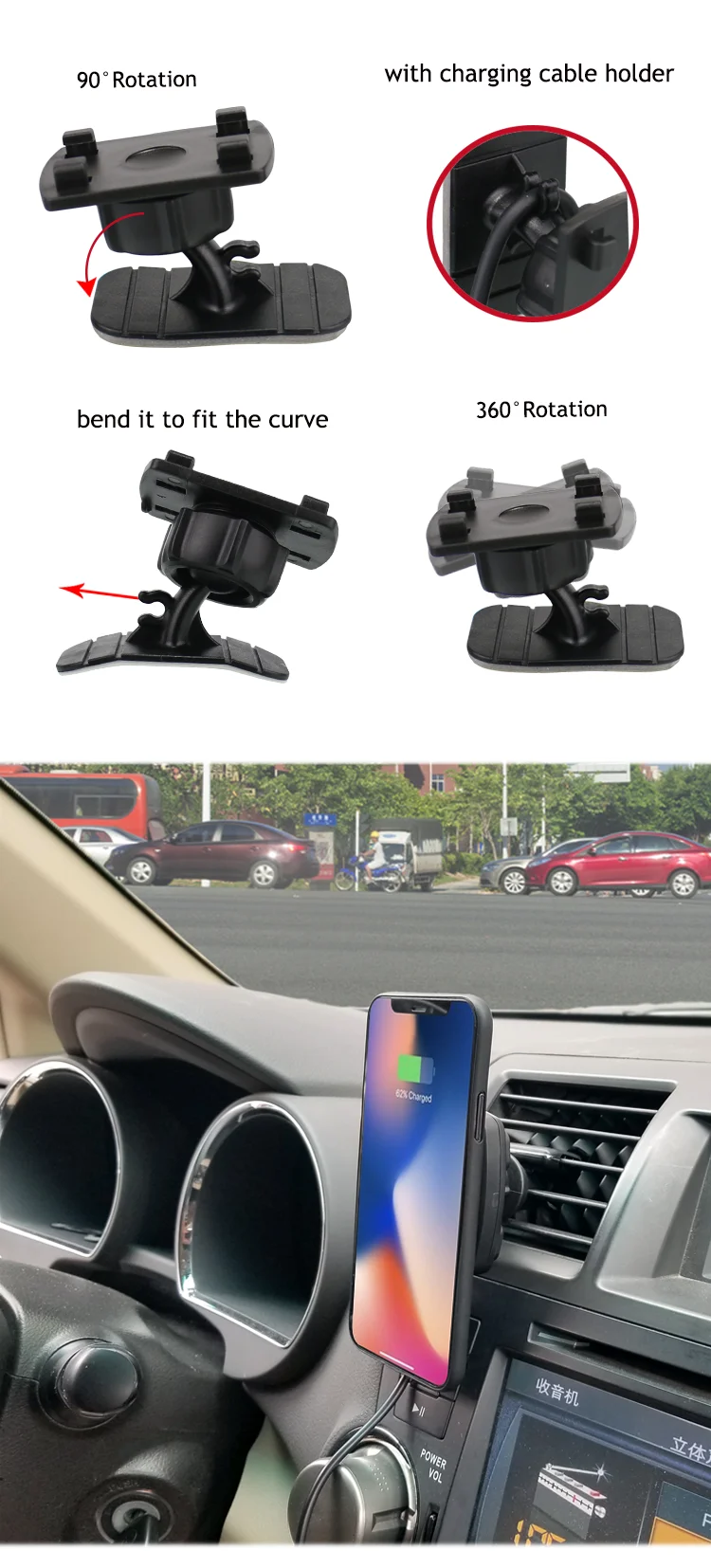 2020  OEM Amazon bestseller 10w Fast wireless car charger mount magnet wireless car charger mount for iPhone for Samsung