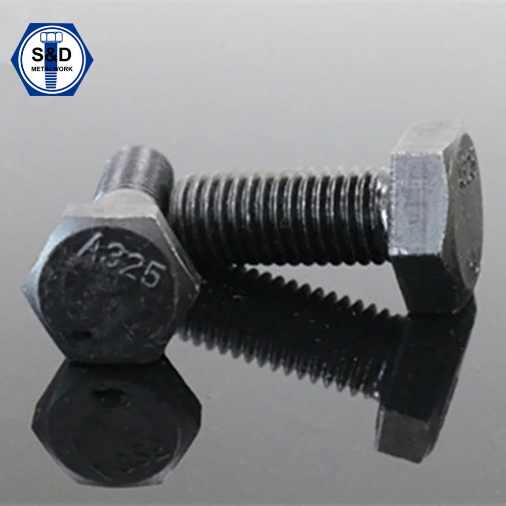 
Hex bolt and nut A325 Bolt Type 1 Black Finish long bolt 