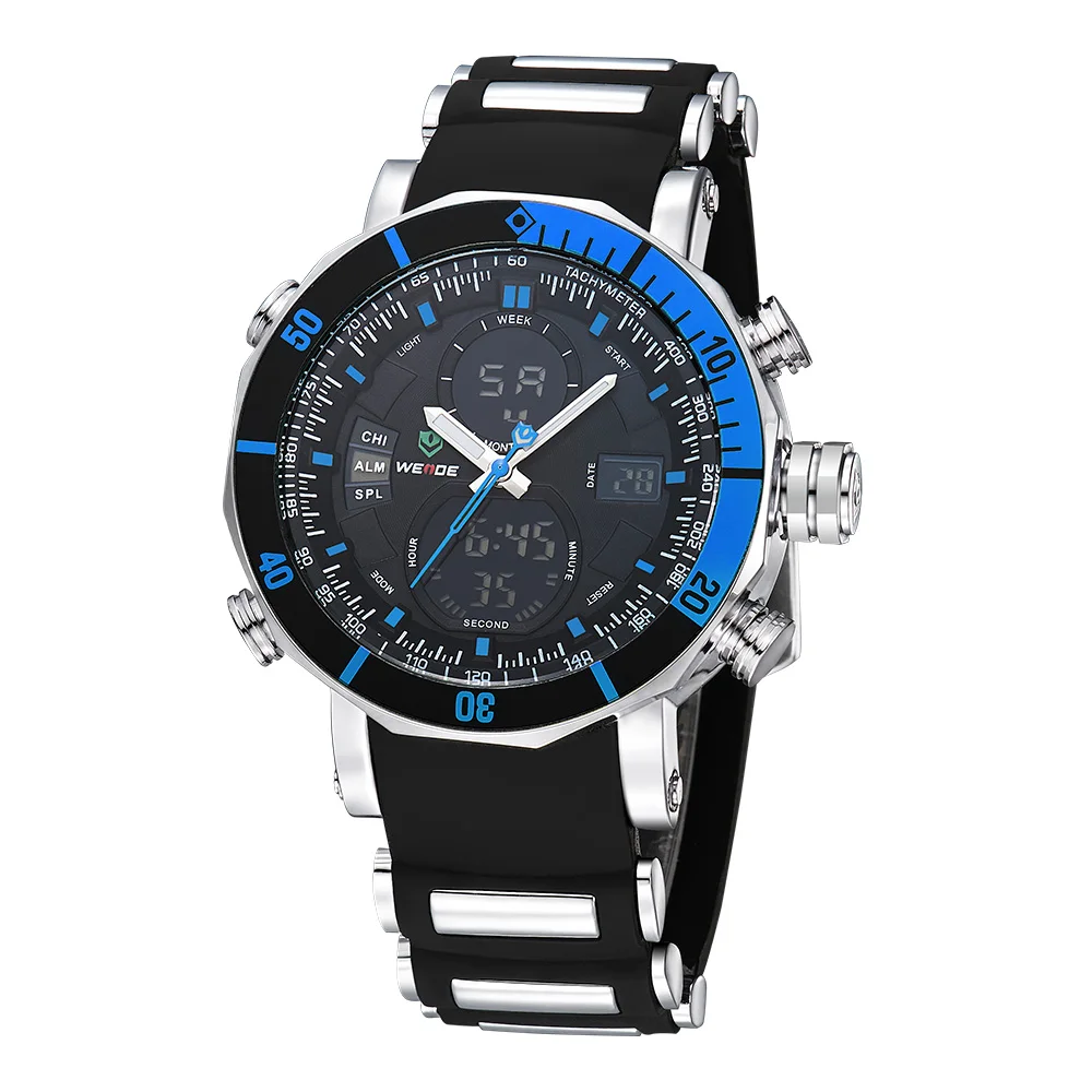 

WEIDE WH5203 Men Quartz Military Waterproof Blue Dial Wrist Watch with Gift Box relojes deportivos watches