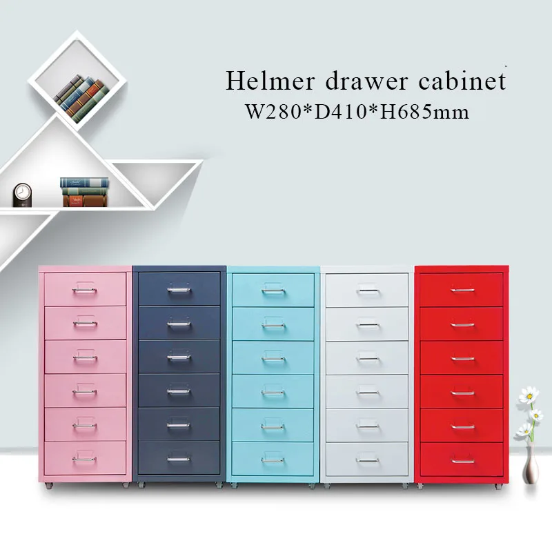 Under Desk Black Color Helmer Mobile 6 Tier Thin Six Drawers Iron Under Desk Black Color Helmer Mobile 6
