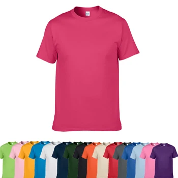 High Quality 100% Cotton Solid Color Blank Plain Men T Shirt - Buy ...