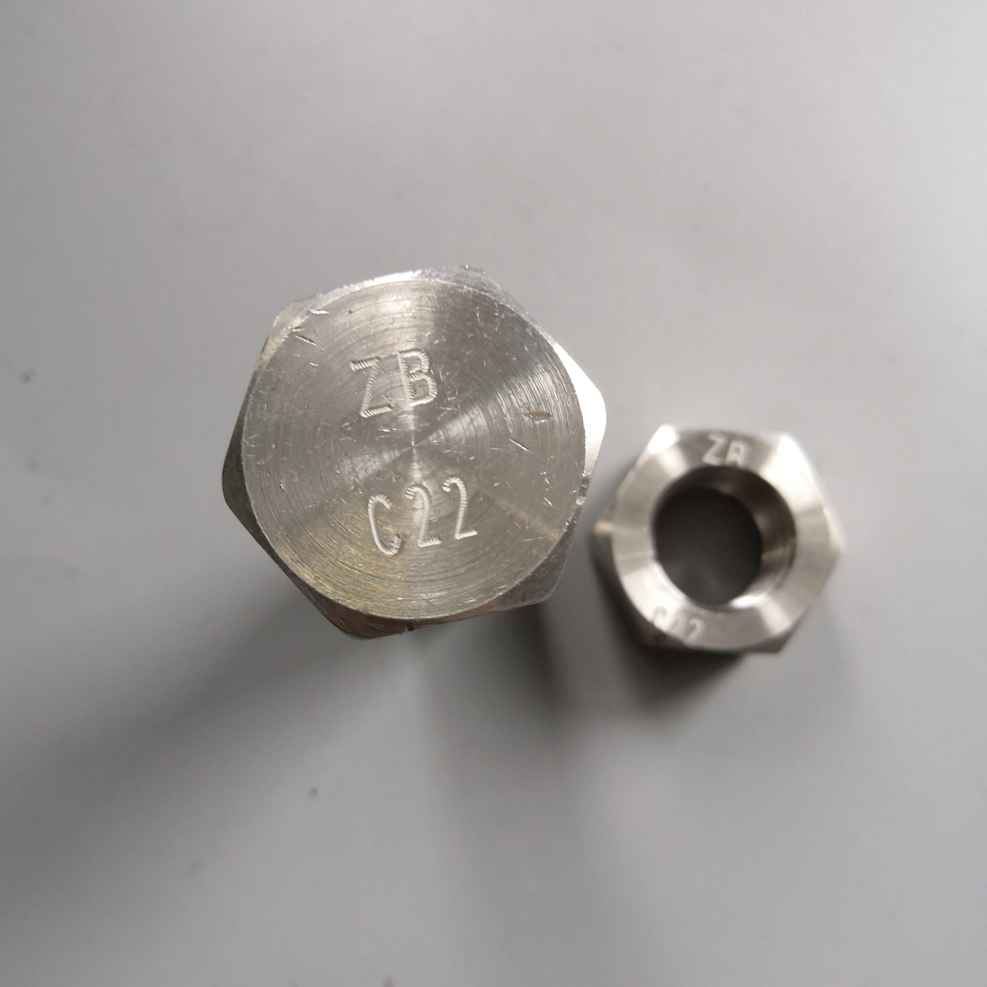 
Hastelloy C22 UNS N06022 Alloy C22 2.4602 HEX BOLT AND HEX NUT,FLAT WASHER 