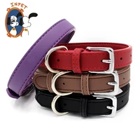 

High quality popular China supplier dog accessories comfortable real leather safe walking luxury dog collar