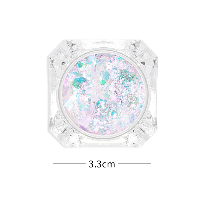 

Hot sale new brocade nail glitter powder 12 colors chrome powder nail