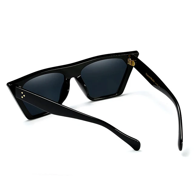 

DLL97379 Large Fashion Glasses Flat Cat Eye Trapezoid Sunglasses