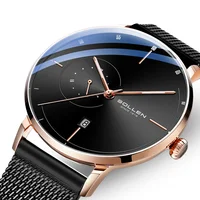 

SOLLEN mechanical wrist watch custom men fashion watches men wholesale automatic watch factory price
