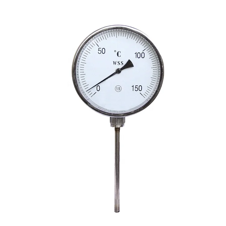 Dial Bimetal Thermometer Oil Boiler Steam Mechanical Temperature Gauge