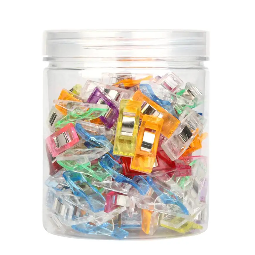 

100Pcs Drop ship Mixed Plastic Quilter Holding Wonder Clips Clamps Sewing Craft Quilt Binding