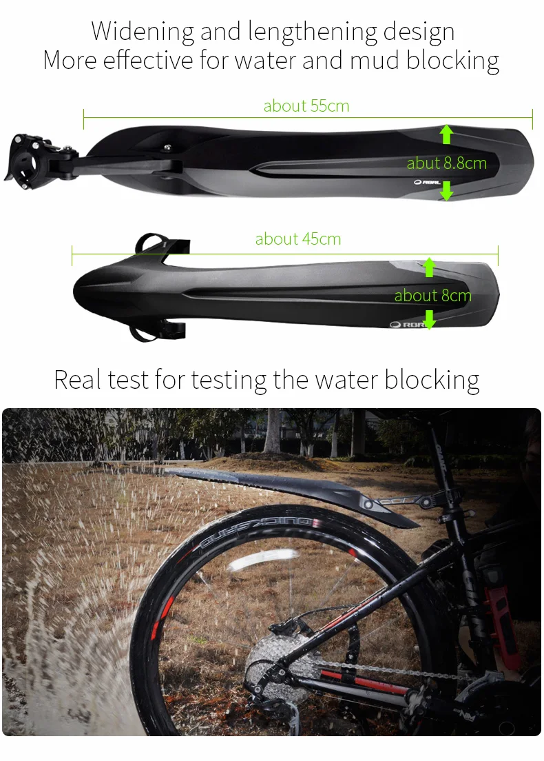 Rbrl 24'29' Mountain Bike Fenders Bicycle Mudguards Quick Release