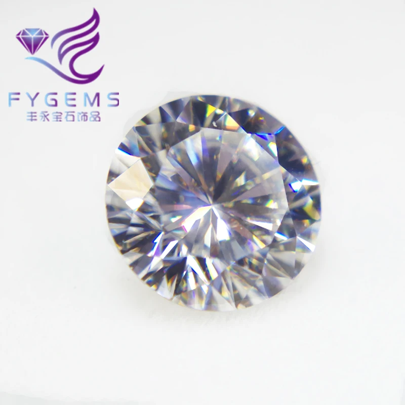 

G H D F color moissanite 1CT round shape VVS grade moissanite