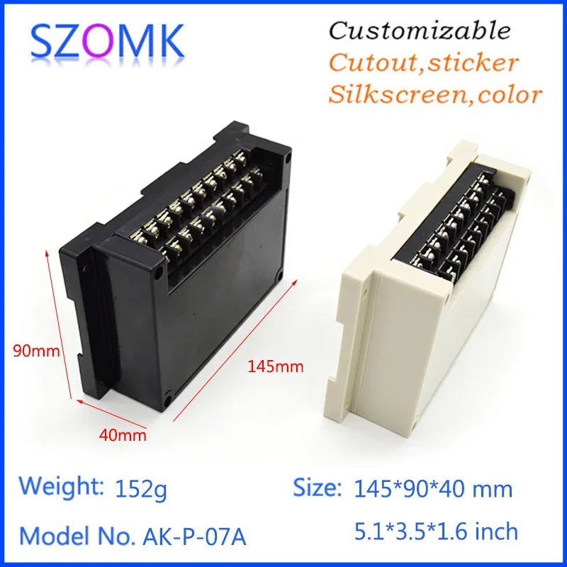 szomk industrial control case abs din rail enclosures for electronic