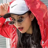 

newest fashionable personality two-spar metal retro small punk sunglasses 2019 unisex