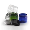 Beauty body lotion cream container 30g 50g 100g 120g 150g 200g 250g Clear Amber blue green black PET Plastic Cream Jar with cap