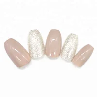 

24Pcs/Set Bright False Nails With Private Label Middle-Long Size Lady Full Nails