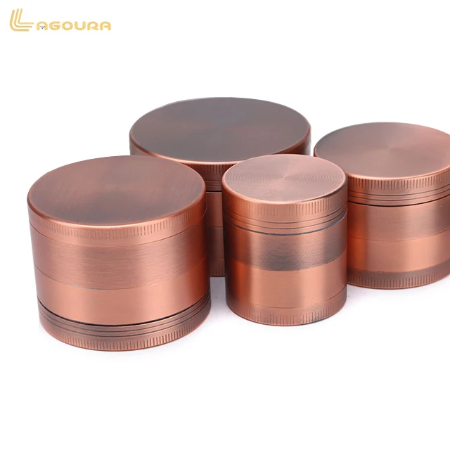 

50cm Diameter 4 Piece Bronze Color Zinc Alloy Grinder Tobacco amazon top seller grinder