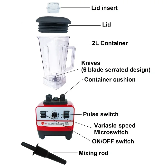 Multifunction Electric Powerful Heavy Duty Blender Mixer 1200w Buy