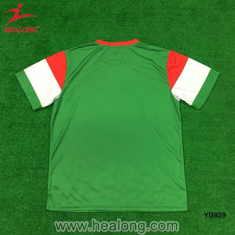 Green Color Sublimation Soccer Football Uniform Sports Jersey New Model