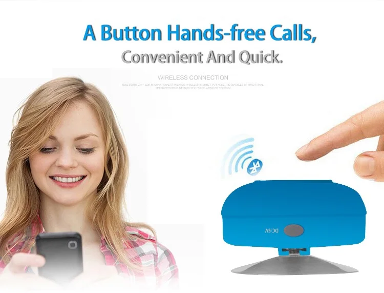 Waterproof Wireless Speaker Handsfree Music Mic Suction Car Shower - ANKUX.COM