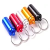 Custom logo Survival capsule bottle waterproof first aid cartridge pill Storage keychain