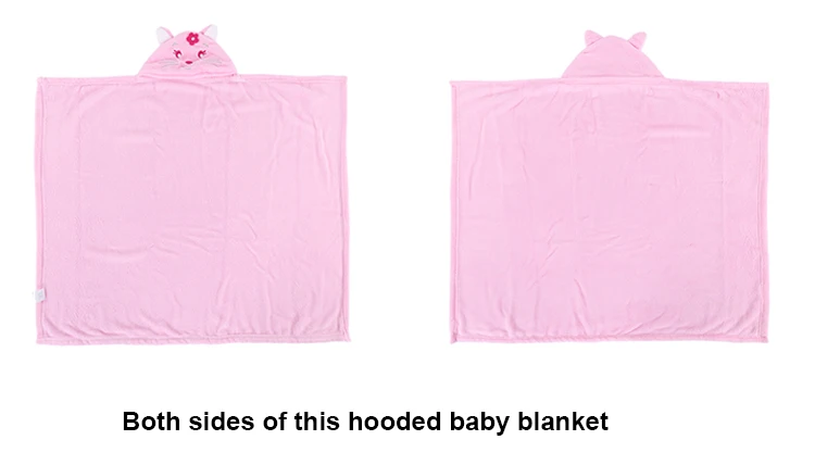 China products polyester cute cat hood kids babies receiving blanket portable hooded baby blanket with cloak cat pattern