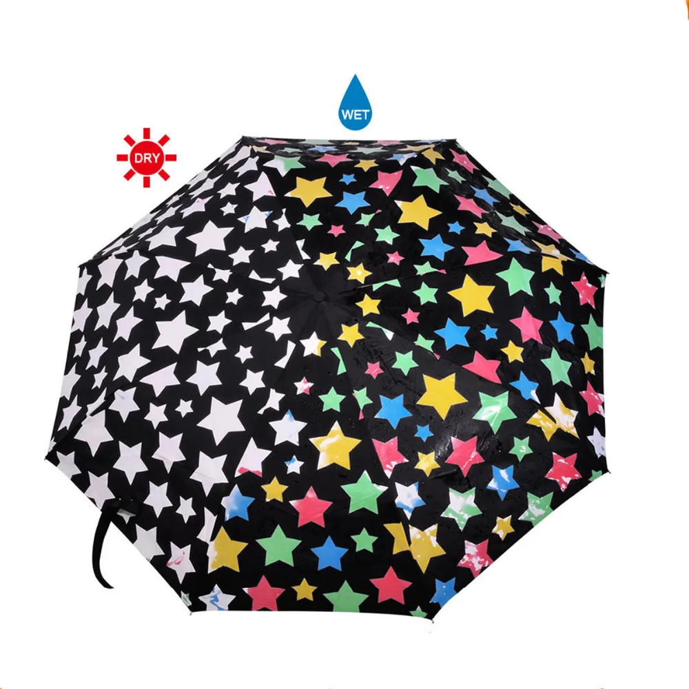 Зонт меняющий цвет под дождем