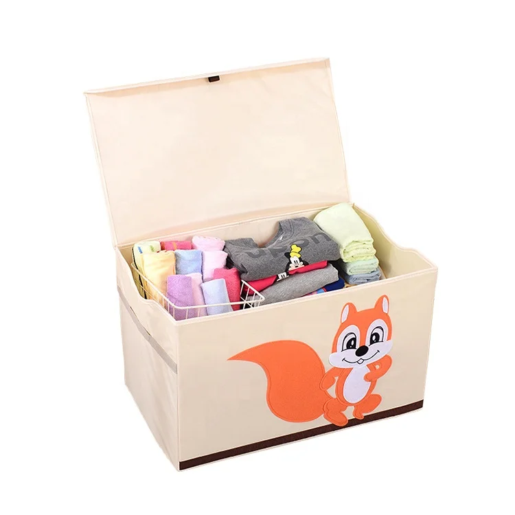 

Kid Organizer Storage Fabric Cardboard Storage Boxes With Lids, Customized color