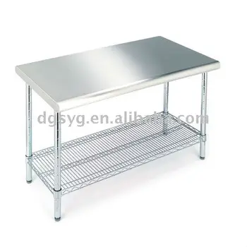 304 Stainless Steel Pantry Worktable For Kitchen Room And Clean