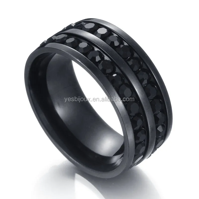 

black stainless steel ring tungsten carbide jewelry 2017