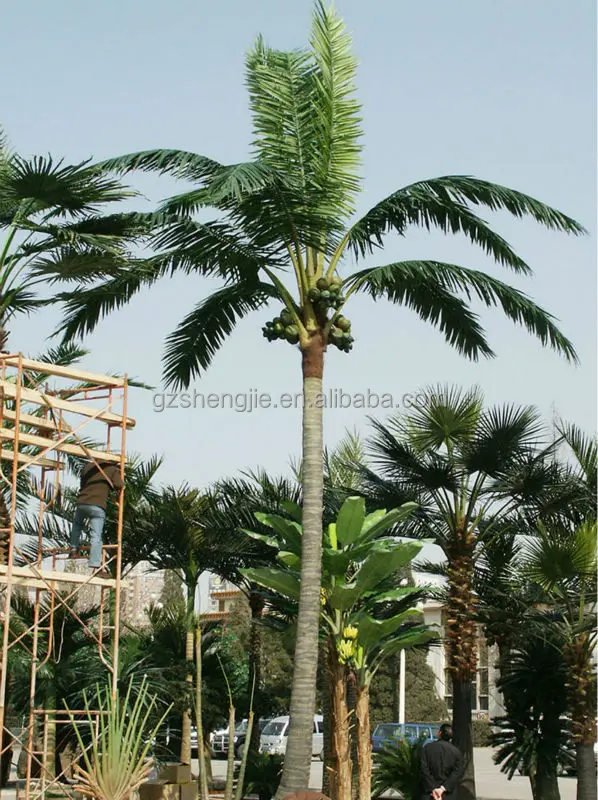 Large Outdoor Artificial Fiberglass Coconut Trees For Landscaping Buy