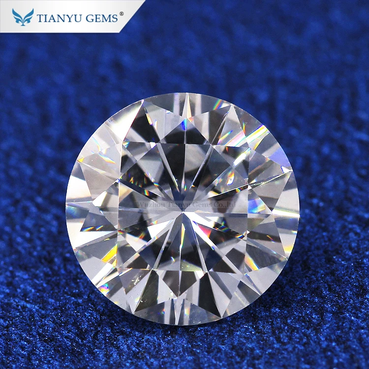 Tianyu gems 1ct GH VVS round brilliant cut loose moissanite diamond wholesale price
