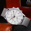 High grade explosion Men steel band Watch Waterproofing of large dial Men business Watch