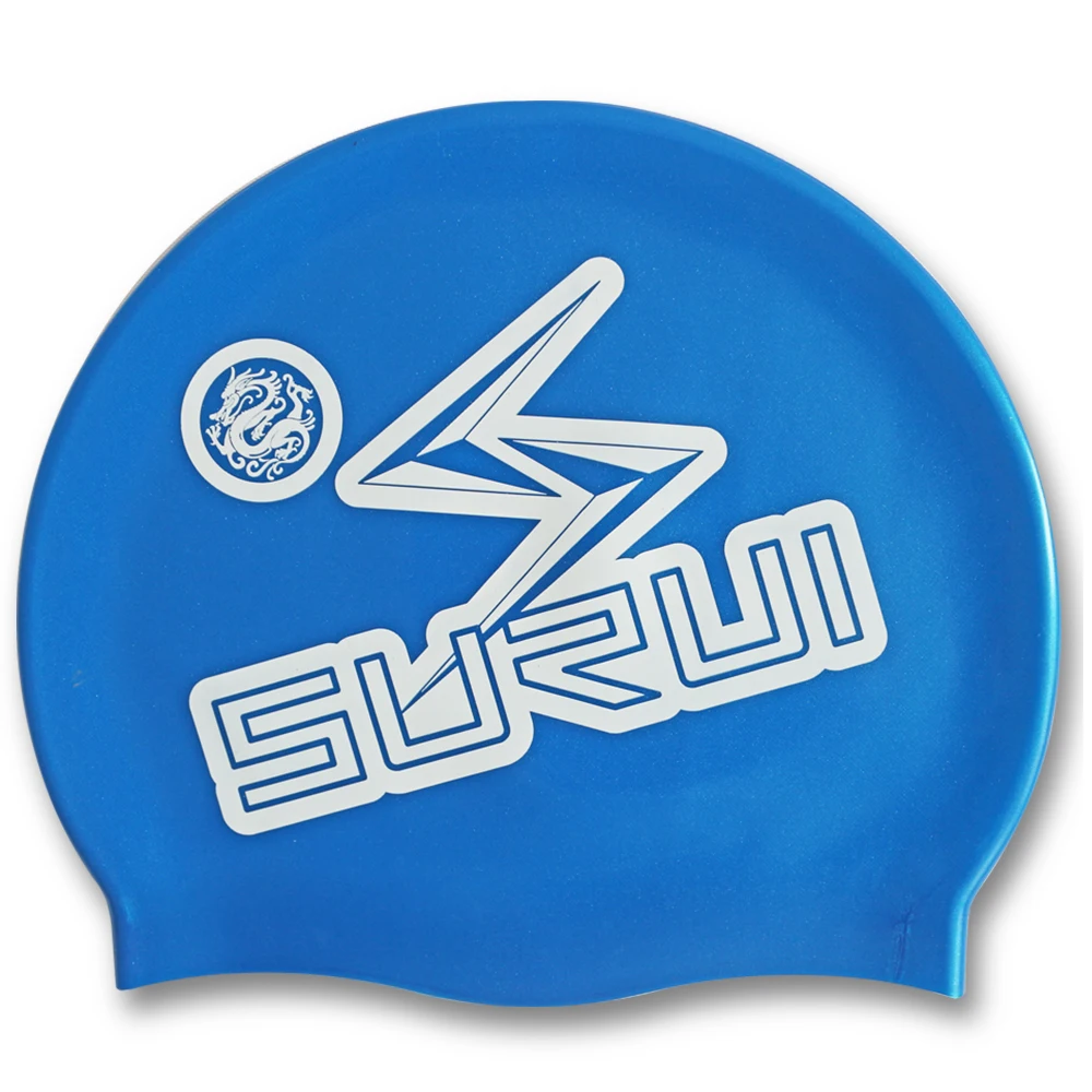 OEM ODM Logo Printed Professional Matches Using Elastic Cool Adult Silicone Seamless Swim Caps