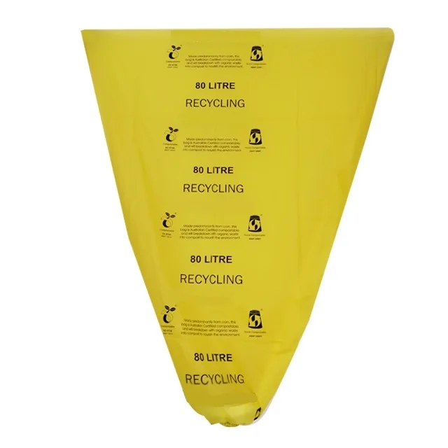 Compostable Biodegradable Golden Large Trash Plastic Bags Hotels