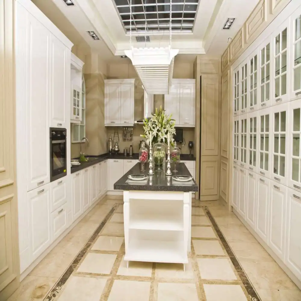 Europese luxe ontwerp wit massief hout thuis kabinet houtsnijwerk ...